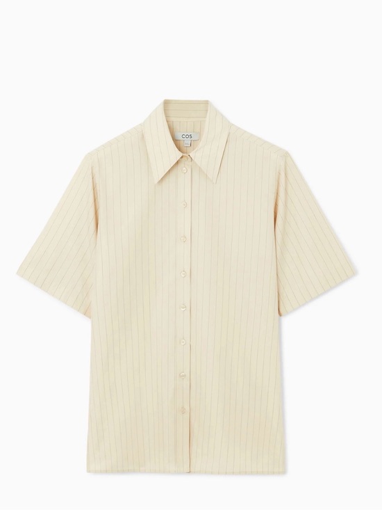 COS Tops - 🆕 NWT COS butter yellow women’s stripe cotton top